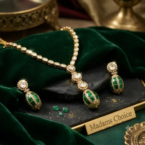 Moissanite Short Necklace Set